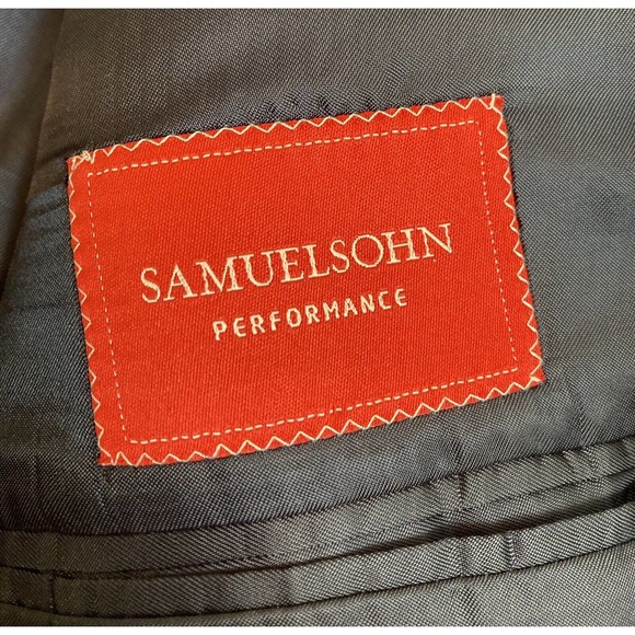 Samuelsohn Performance Wool Sport Coat Blazer 2 Button SB Gable Mens 48-42 Long - Picture 8 of 10